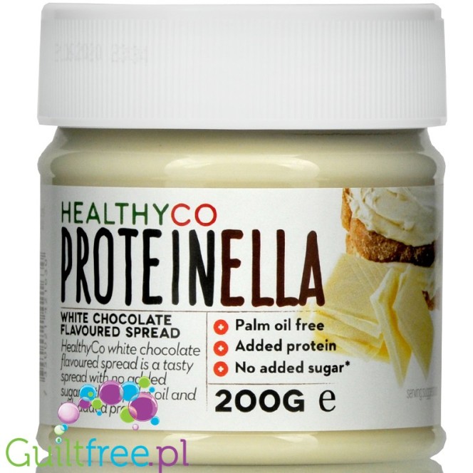 HealthyCo Proteinella White - krem Biała Czekolada, bez cukru i oleju palmowego
