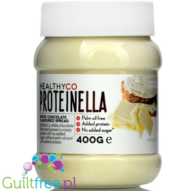 HealthyCo Proteinella White - krem Biała Czekolada, bez cukru i oleju palmowego, 400g