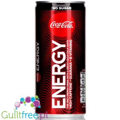 Coca-Cola Energy No Sugar with guarana and vitamins
