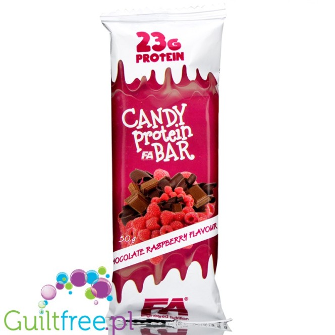 FA Candy Bar Chocolate Raspberry - baton białkowy 23g białka w 200kcal