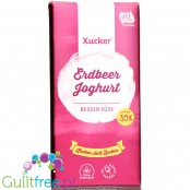 Xucker sugar free white chocolate with Yoghurt & Strawberries with Finnish xylitol