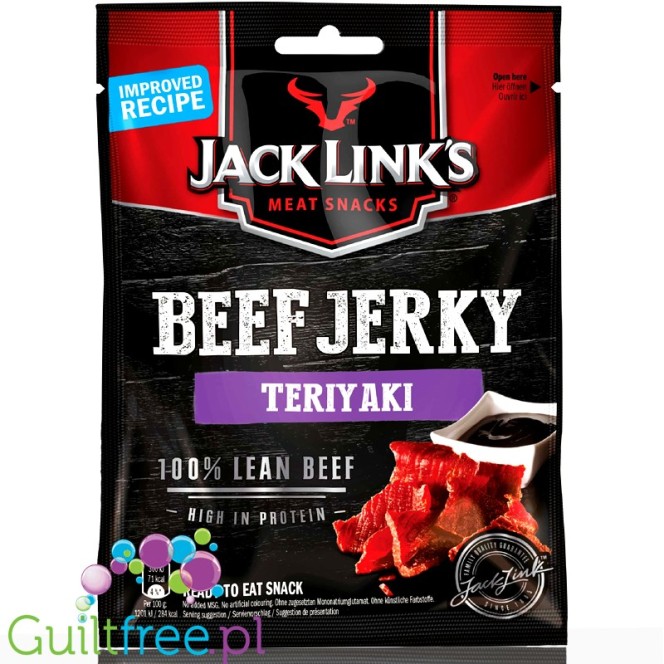 Jack Links Beef Jerky - Teriyaki przekąska z wołowiny, nowa lepsza formuła