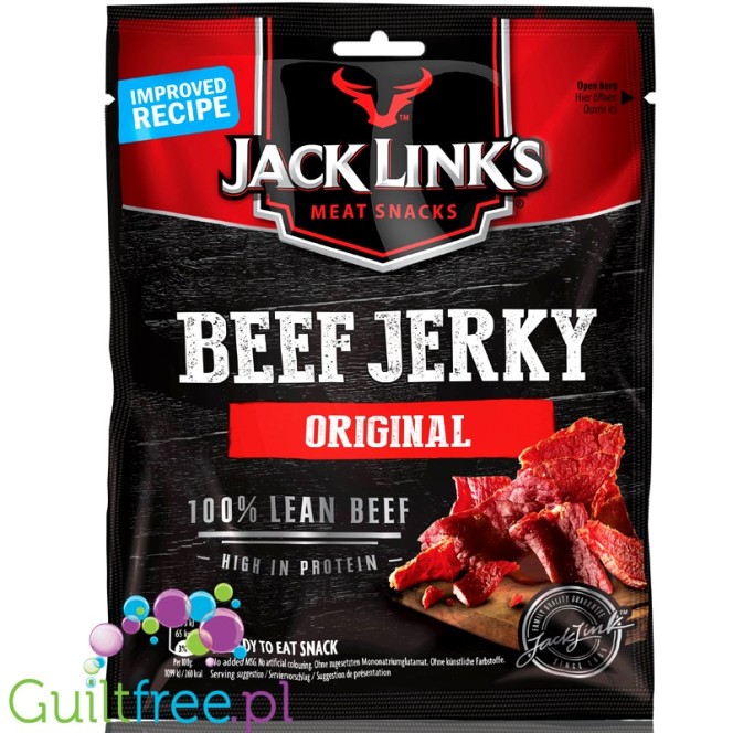 Jack Links Beef Jerky XL - suszona wołowina Original, bez MSG