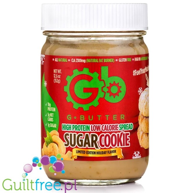 G Butter Sugar Cookie - niskokaloryczne masło cashew z WPI i CLA słodzone stewią i erytrolem, smak Maślany Herbatnik