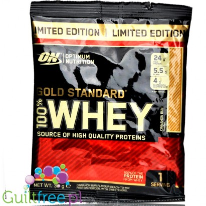 Optimum Nutrition, Whey Gold Standard 100%, Cinnamon Bun, saszetka
