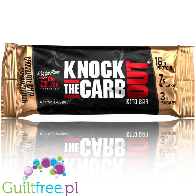 Rich Piana Knock The Carb Out Keto Bar - baton proteinowy (Chocolate Chip Cookie Dough)