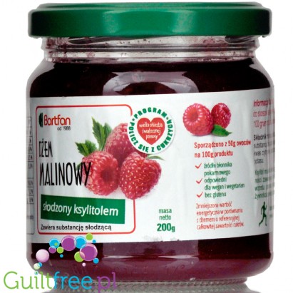 Bartfan sugar free raspberry spread sweetened with xylitol only