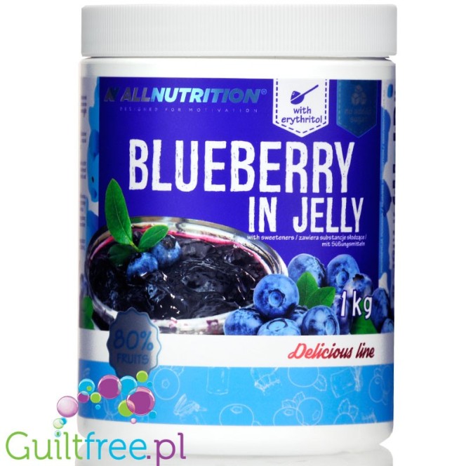 AllNutrition Blueberry in Jelly - jagodowa frużelina bez dodatku cukru z całymi owocami