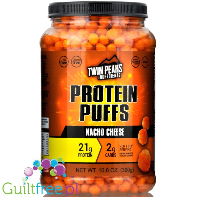Twin Peaks Protein Puffs, Nacho Cheese - GIGA 0,3KG proteinowe chrupki serowe z MPI