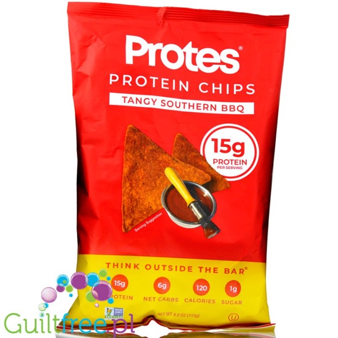 ProTings Protes Tangy Southern BBQ - wegańskie chipsy białkowe - paka XL