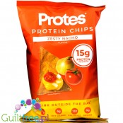 ProTings Zesty Nachobaked crisps with proteins - high protein vegan potato chips flavored with onion-tomato