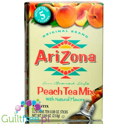 Arizona Tea Sugar Free Iced Tea Mix, Sun Brewed Style, Peach