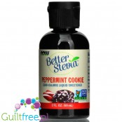 NOW Foods Better Stevia Peppermint Cookie - organiczny słodzik stewiowy w płynie, Czekolada & Mięta
