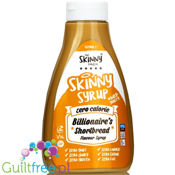 Skinny Food Billionaire's Shortbread - syrop zero kalorii (Ciasto z Karmelem & Czekoladą)