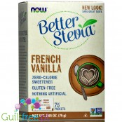NOW Foods Better Stevia French Vanilla - waniliowy słodzik w saszetkach ze stewią