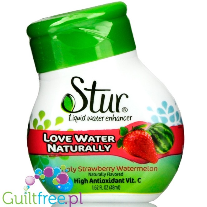 Stur Stevia Strawberry Watermelon - naturalny smacker do wody ze stewią, Truskawka & Arbuz