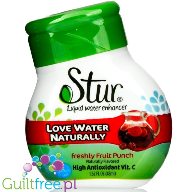 Stur Stevia Fruit Punch - naturalny smacker do wody ze stewią, Wiśnie & Pomarańcze