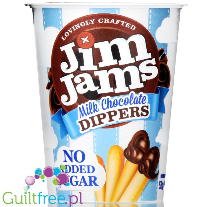 Jim Jams Milk Chocolate Dipper - krem czekoladowy bez cukru z pałeczkami