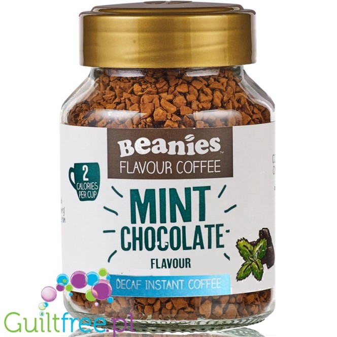 Beanies Decaf Mint Chocolate - bezkofeinowa liofilizowana, aromatyzowana kawa instant 2kcal Mięta & Czekolada