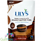 Lily's Sweets, Peanut Butter Cups, Dark - keto miseczki z ciemnej czekolady z masłem orzechowym, słodzone stewią