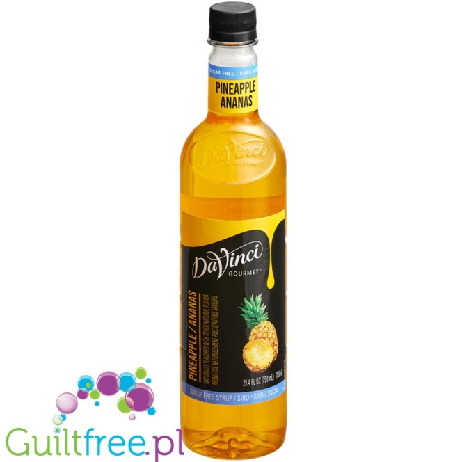 DaVinci Pineapple - syrop ananasowy bez cukru 0 kalorii naturalne aromaty