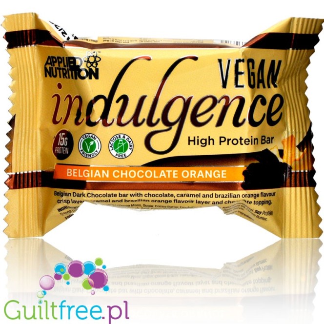 Applied Nutrition Vegan Indulgence Belgian Chocolate Orange - wegański chrupak proteinowy z pomarańczą i ciemną czekoladą