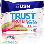 USN Trust Protein Cookie Birthday Cake - ciastko proteinowe z kremem malinowym