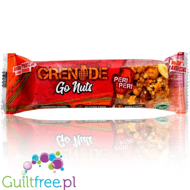 Grenade Carb Killa® Go Nuts Vegan Peri Peri - pikantny wegański baton białkowy bez cukru i słodzików