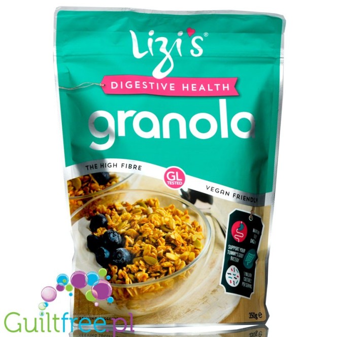 Lizi's Digestive Health Granola, toasted out, nut and seed granola - roasted oatmeal with nuts with Bacillus coagulans