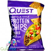 Quest Tortilla Chips, Loaded Taco - chipsy proteinowe 19g białka
