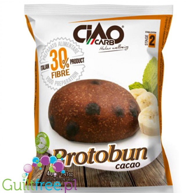 Ciao Carb Protobun Cocoa Stage2- czekoladowa keto bułka niskowęglowodanowa