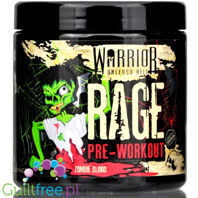 Warrior Rage Pre-Workout Zombie Blood, Halloween edycja limitowana