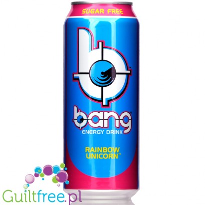 VPX Bang Rainbow Unicorn sugar free energy drink with BCAA, SuperCreatine and CoQ10