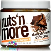 Nuts 'N More Dark Chocolate 65% Cocoa - masło orzechowe z WPC i kakao, słodzone ksylitolem