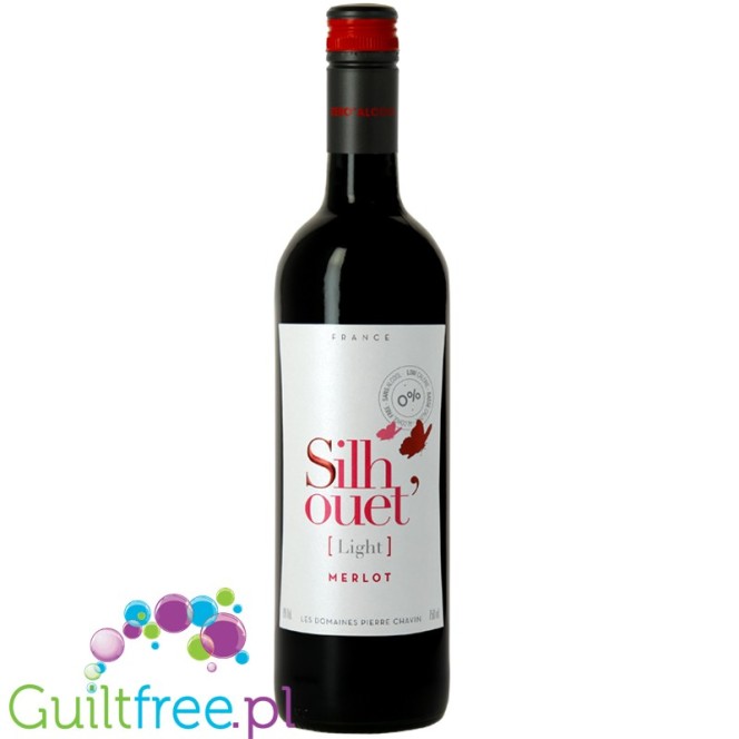 Silhouet' Light Merlot semi sweet alcohol free, low calorie wine