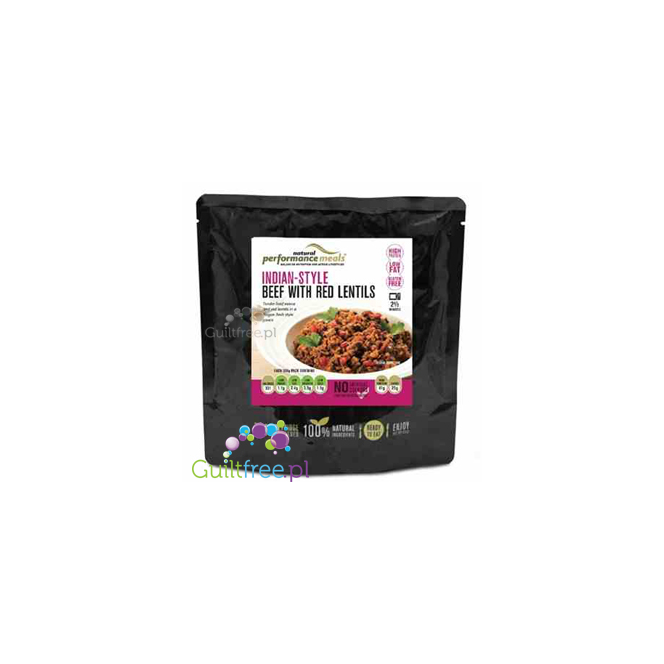 Performance Meals Indian-Style Beef with Red Lentils - prepared dish Indian beef with red lentils 100% natural ingredients