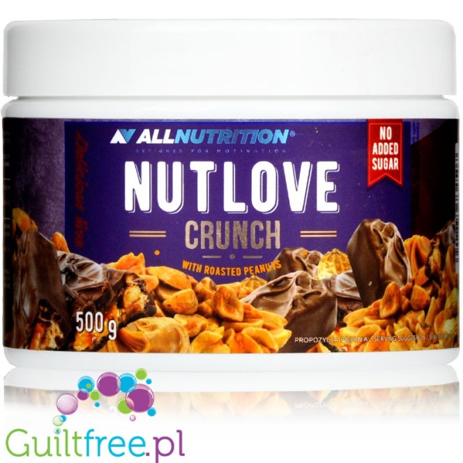 AllNutrition NUTLOVE Crunch krem mleczno-czekoladowy bez cukru z prażonymi orzechami