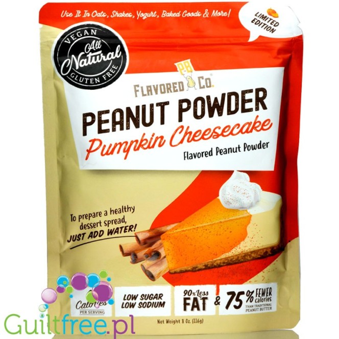 Flavored PB & Co Flavored PB - Pumpkin Cheesecake *Ltd Edition*, low calorie defatted natural powdered peanut butter with stevia