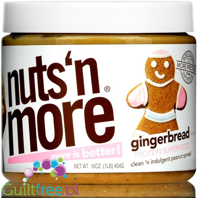 Nuts ‘N More Gingerbread - proteinowe masło orzechowe z ksylitolem o smaku pierniczkowym