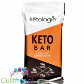 Ketologie Keto Bar Chocolate Almond Butter - baton czekoladowo-migdałowy z kolagenem