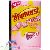 Starburst All Pink Strawberry Singles to Go- saszetki bez cukru, napój instant, Truskawka