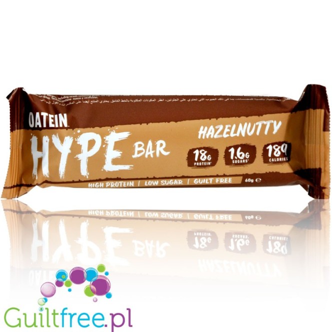 HYPE Bar Hazelnutty - niskocukrowy baton z mlecznej czekolady z kremowym nadzieniem (Brownie & Orzech Laskowy)