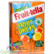 Fruittella Fruit Drops Citrus Mix - landrynki bez cukru z sokiem owocowym, Cytryna & Pomarańcza