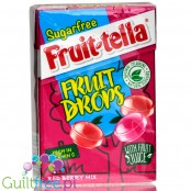 Fruittella Fruit Drops Red Berry Mix - landrynki bez cukru z sokiem owocowym, Malina & Truskawka