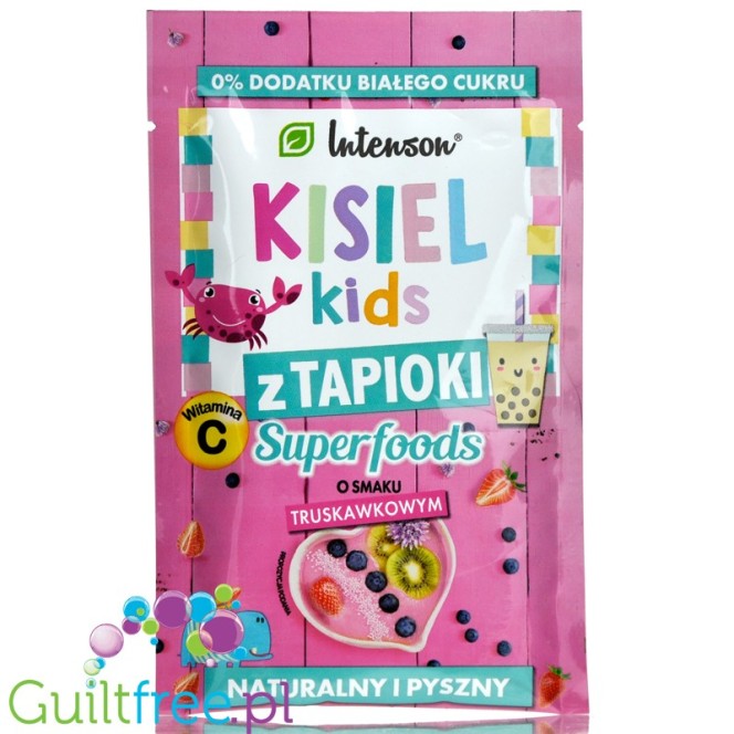 Intenson Kisiel Kids z tapioki, bez cukru, smak truskawkowy