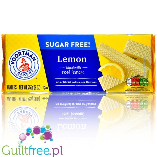 Voortman Wafers Lemon - wafelki bez cukru z kremem cytrynowym