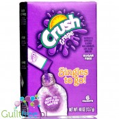Crush Singles to Go 6 pack - Grape, sugar free instant sachets