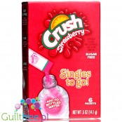 Crush Singles to Go 6 pack - Strawberry, sugar free instant sachets