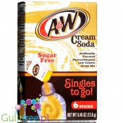 A & W Cream Soda Singles 2 Go, sugar free instant sachets