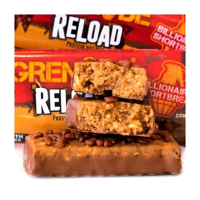 Grenade Reload Billionaire Shortbread owsiany baton proteinowy bez cukru 17g białka